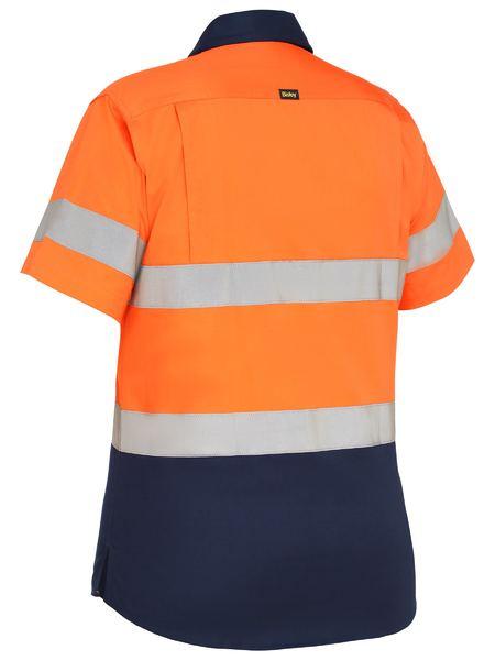 Women's lightweight short sleeve taped hi vis shirt