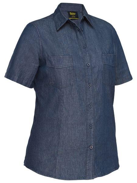 Bisley Womens Short Sleeve Denim Work Shirt(BL1602)