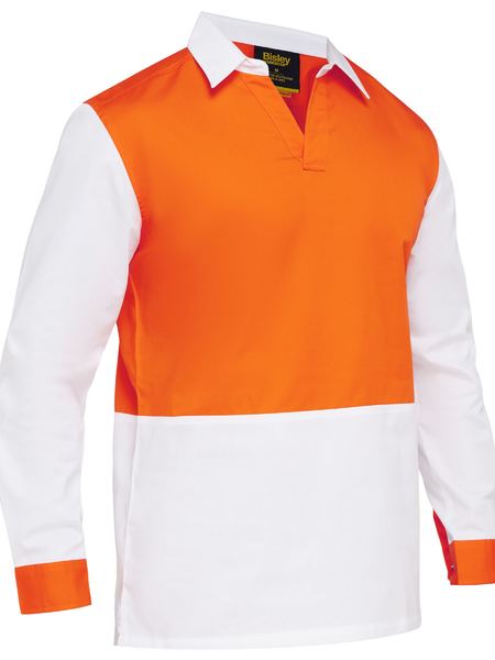 Bisley Two Tone Hi Vis  V-Neck Long Sleeve (BS6405)