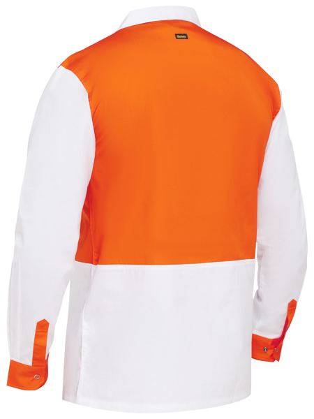 Bisley Two Tone Hi Vis  V-Neck Long Sleeve (BS6405)
