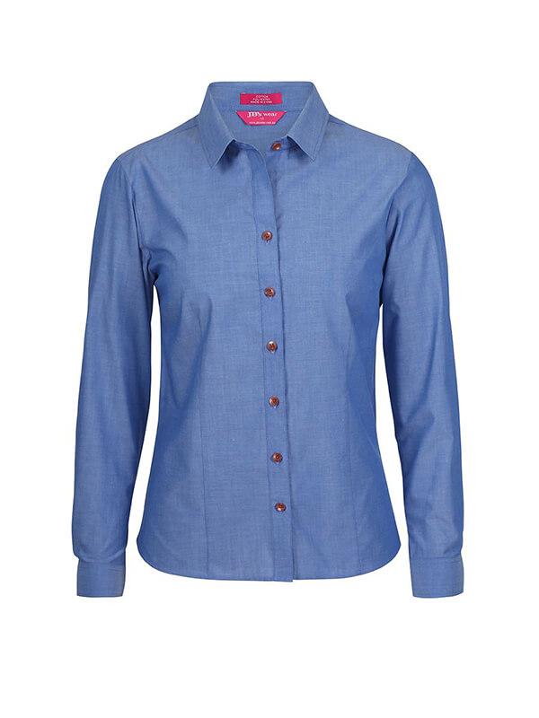 Jb's Ladies Classic L/S Fine Chambray Shirt (4FC1L)