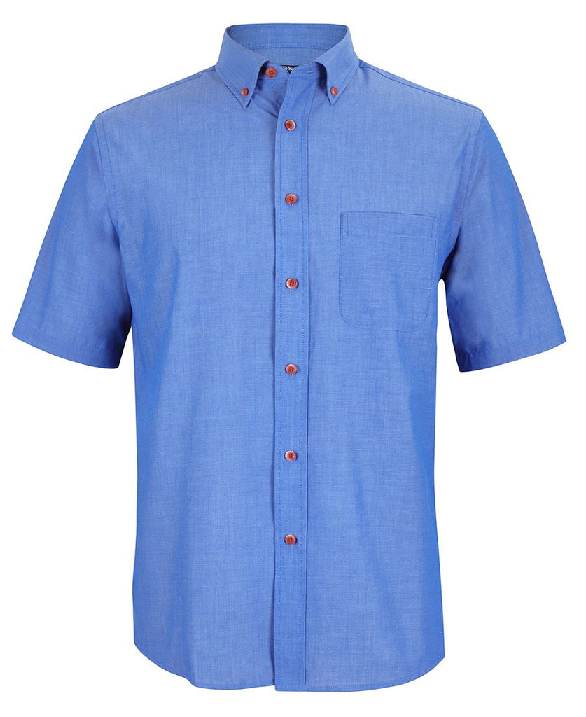 Jb's Original Short Sleeve Indigo Chambray  Shirt - Adults (4ICS)