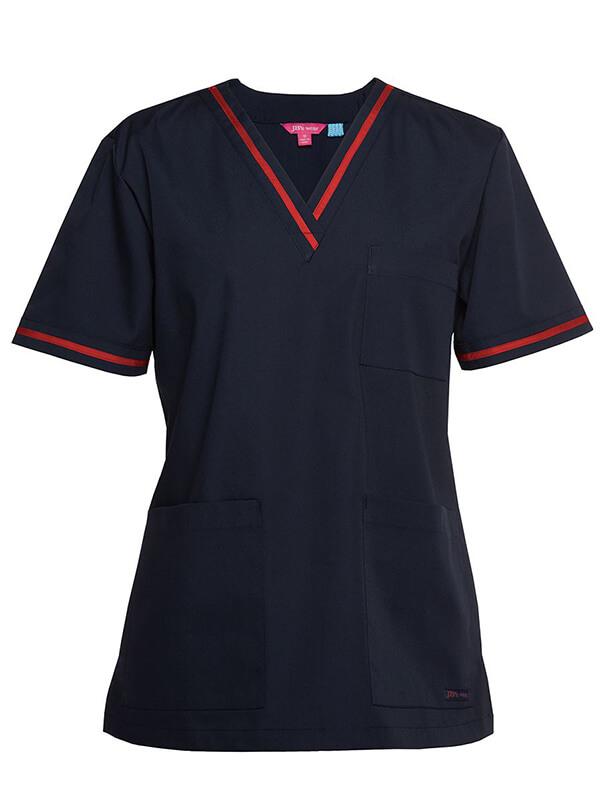 JB's  Ladies Contrast Scrubs Top (4SCT1)