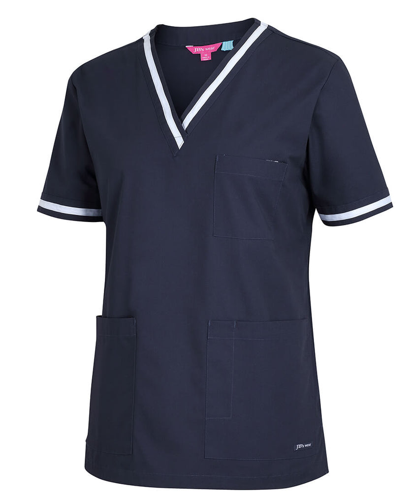 JB's  Ladies Contrast Scrubs Top (4SCT1)