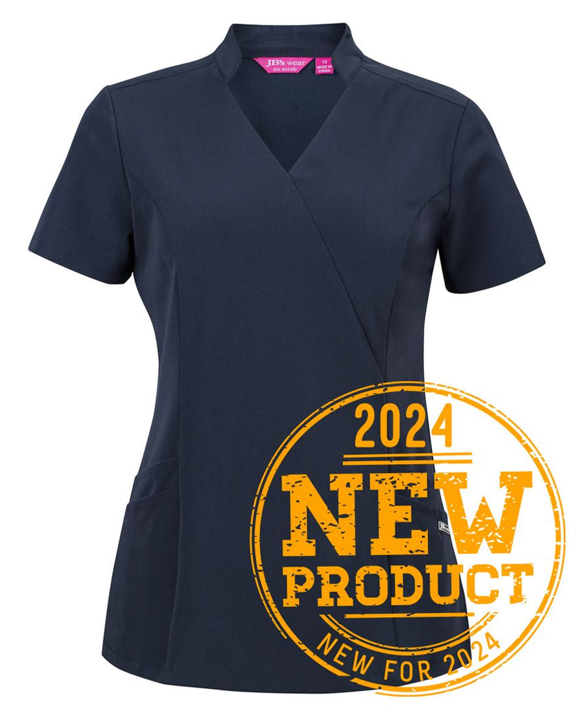 JB'S Ladies NU Mandarin Collar Scrub Top (4SMT1)