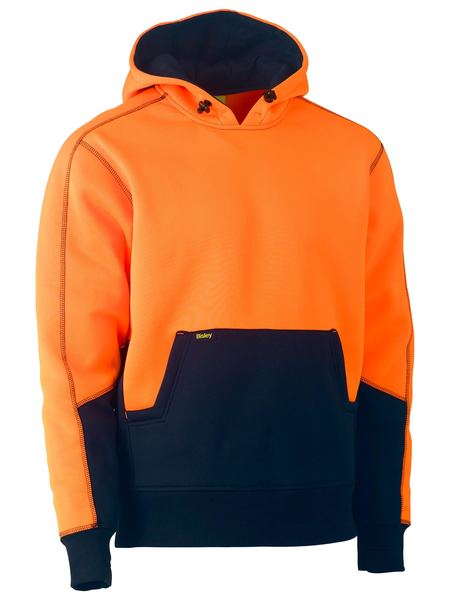 Bisley Hi Vis Fleece Hoodie Pullover - BK6619)