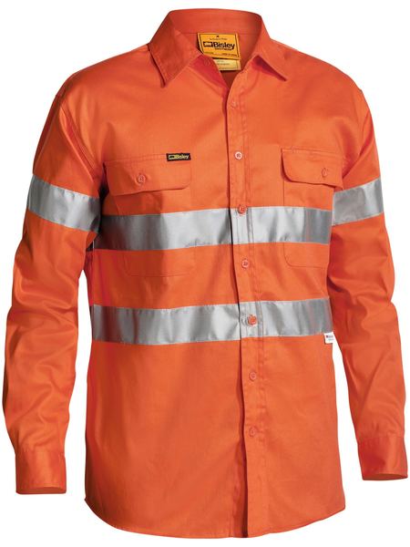 Bisley Taped Hi Vis Drill Shirt-(BT6482)