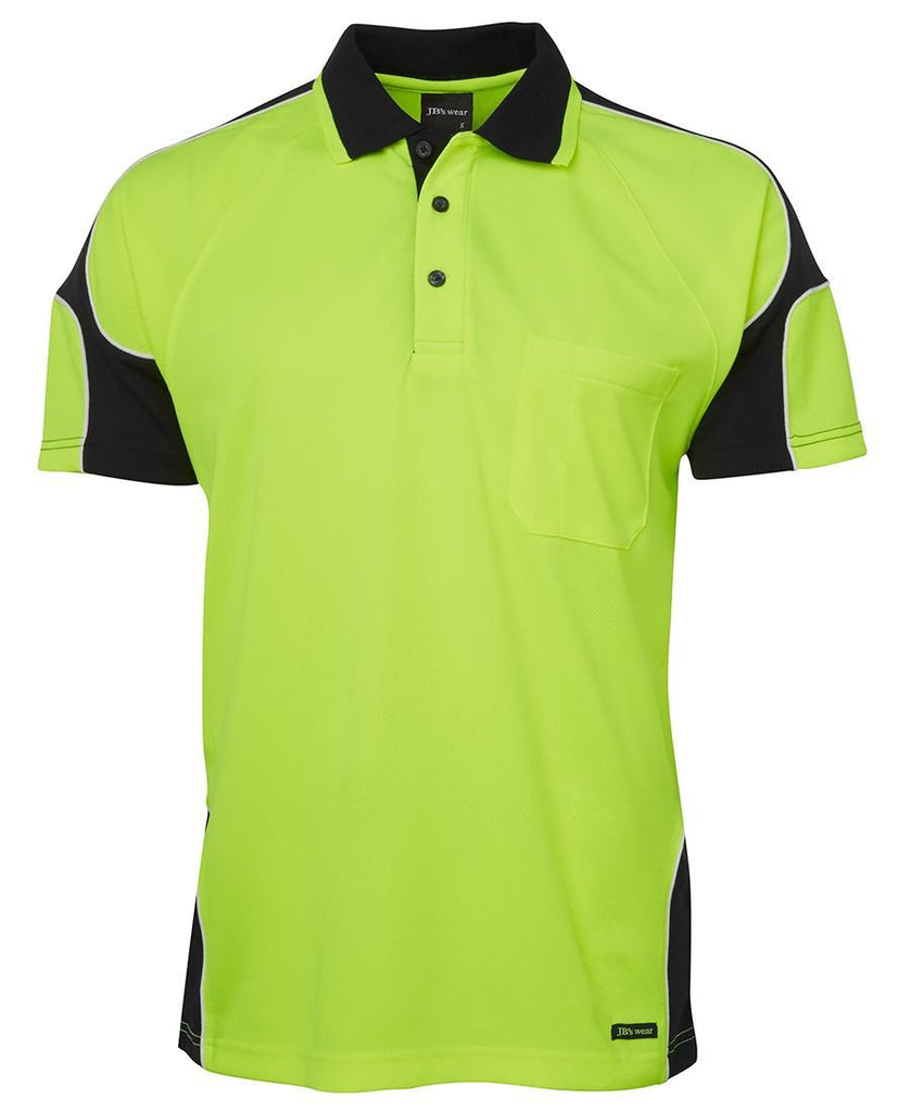 JB's Hi Vis S/S Arm Panel Polo - Adults (6AP4S)