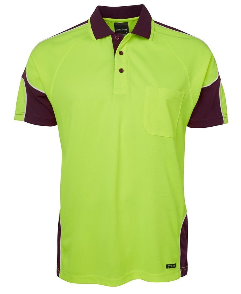 JB's Hi Vis S/S Arm Panel Polo - Adults (6AP4S)