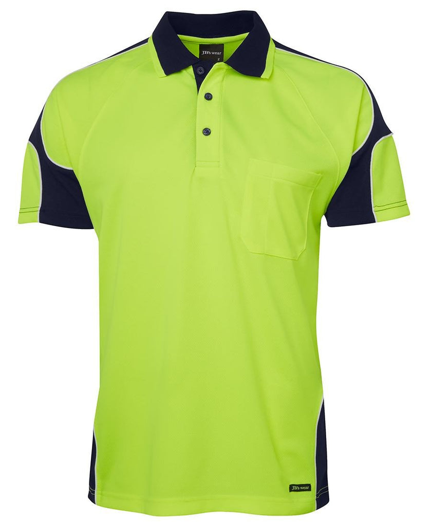 JB's Hi Vis S/S Arm Panel Polo - Adults (6AP4S)