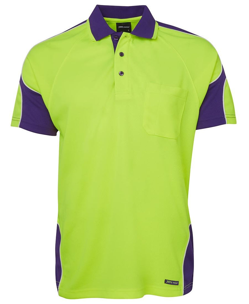 JB's Hi Vis S/S Arm Panel Polo - Adults (6AP4S)