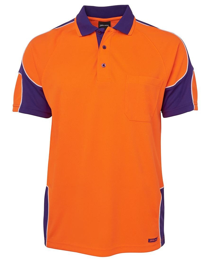 JB's Hi Vis S/S Arm Panel Polo - Adults (6AP4S)