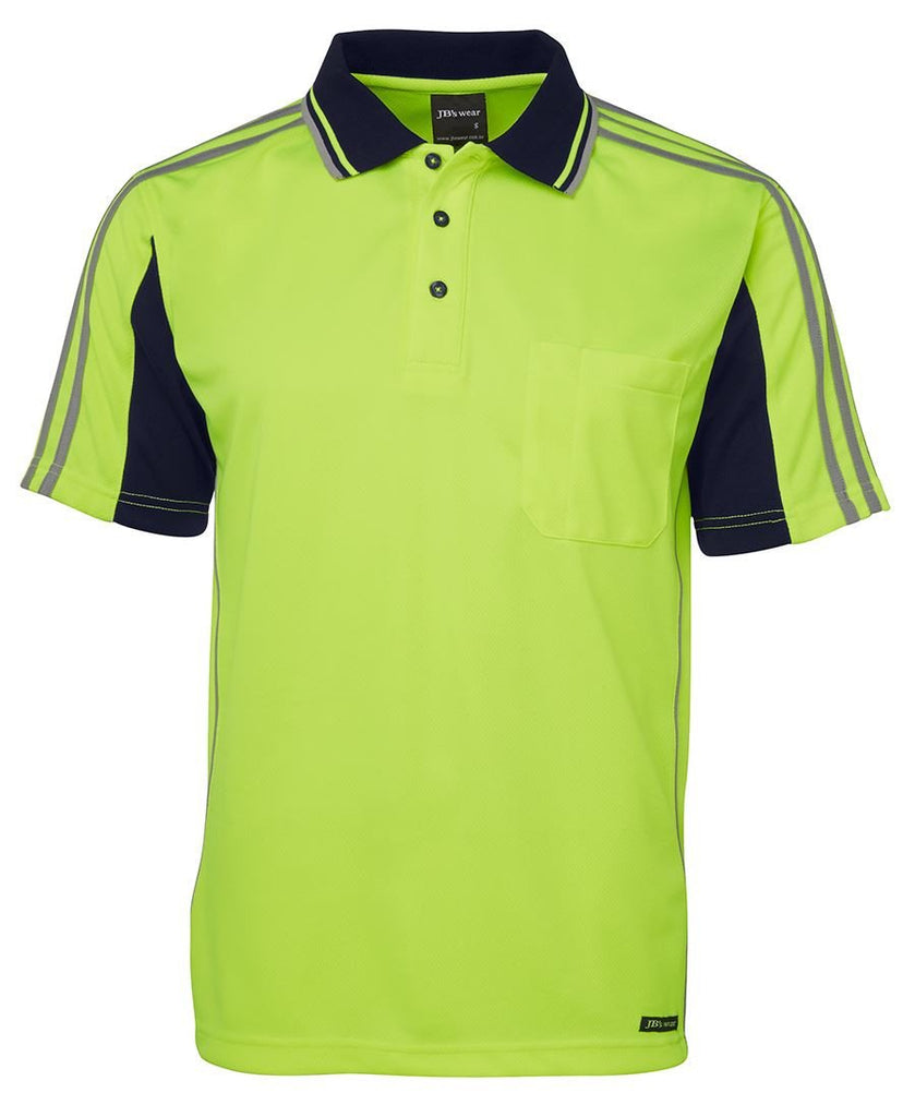 Jb's Hi Vis S/S Arm Tape Polo - Adults (6AT4S)