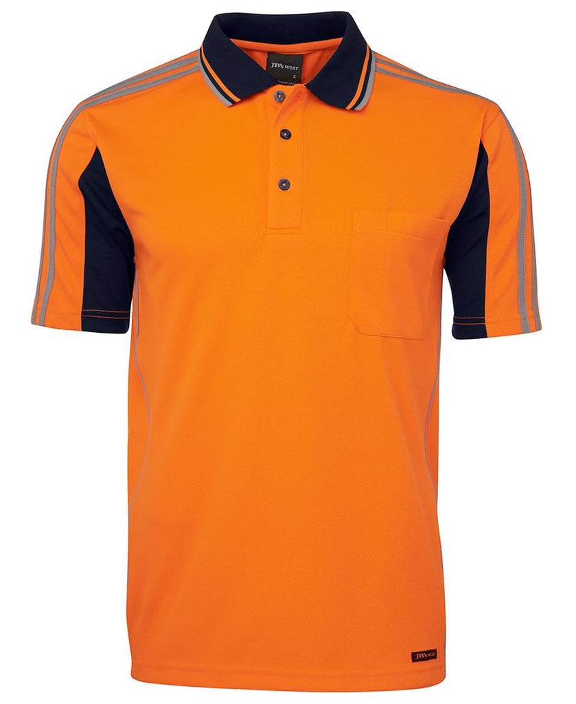 Jb's Hi Vis S/S Arm Tape Polo - Adults (6AT4S)