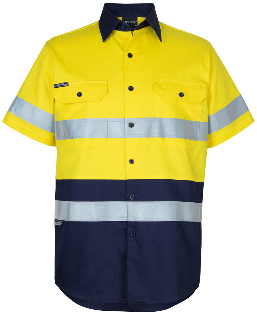 JB'S HI Vis (D+N) S/S 150g Work Shirt (6DNWS)