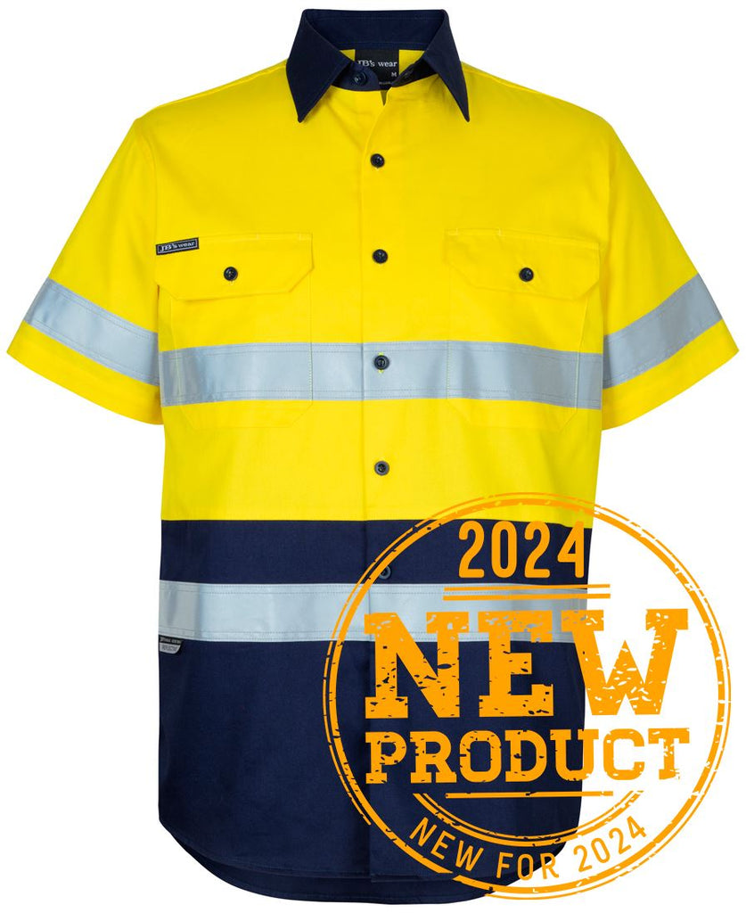 JB'S HI Vis (D+N) S/S 150g Work Shirt (6DNWS)