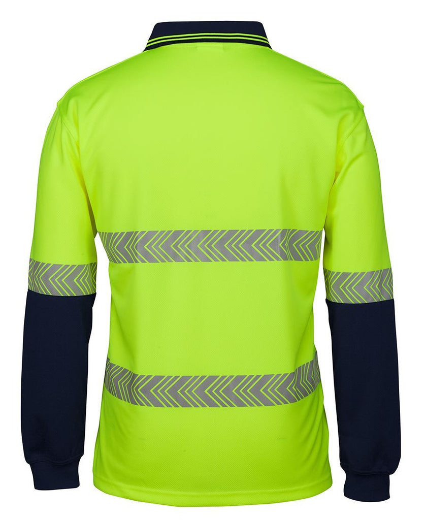 Jb's Hi Vis L/S Segmented Tape Polo (6HLST)