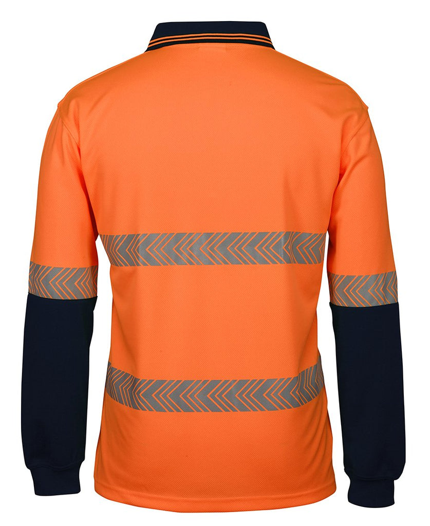 Jb's Hi Vis L/S Segmented Tape Polo (6HLST)