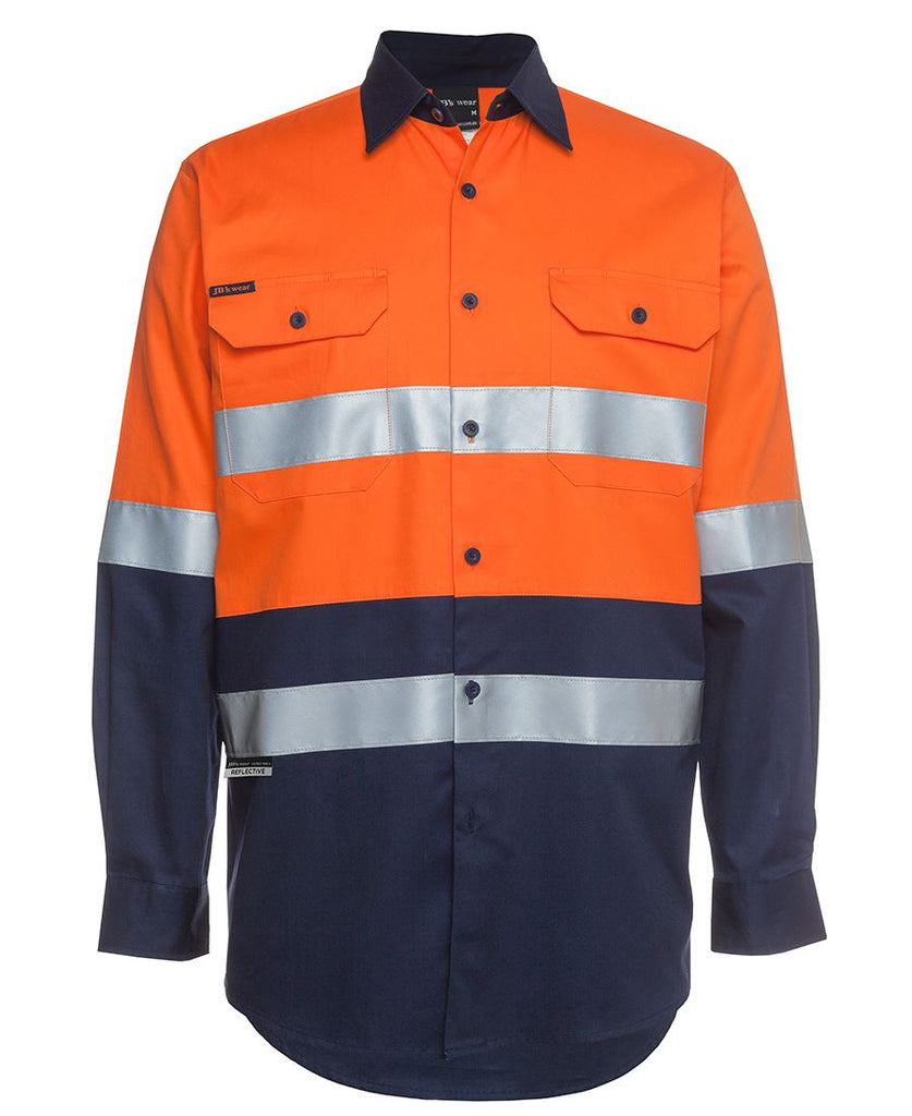 JB's Hi Vis (D+N) Long Sleeve 190g Shirt - Adults (6HLS)