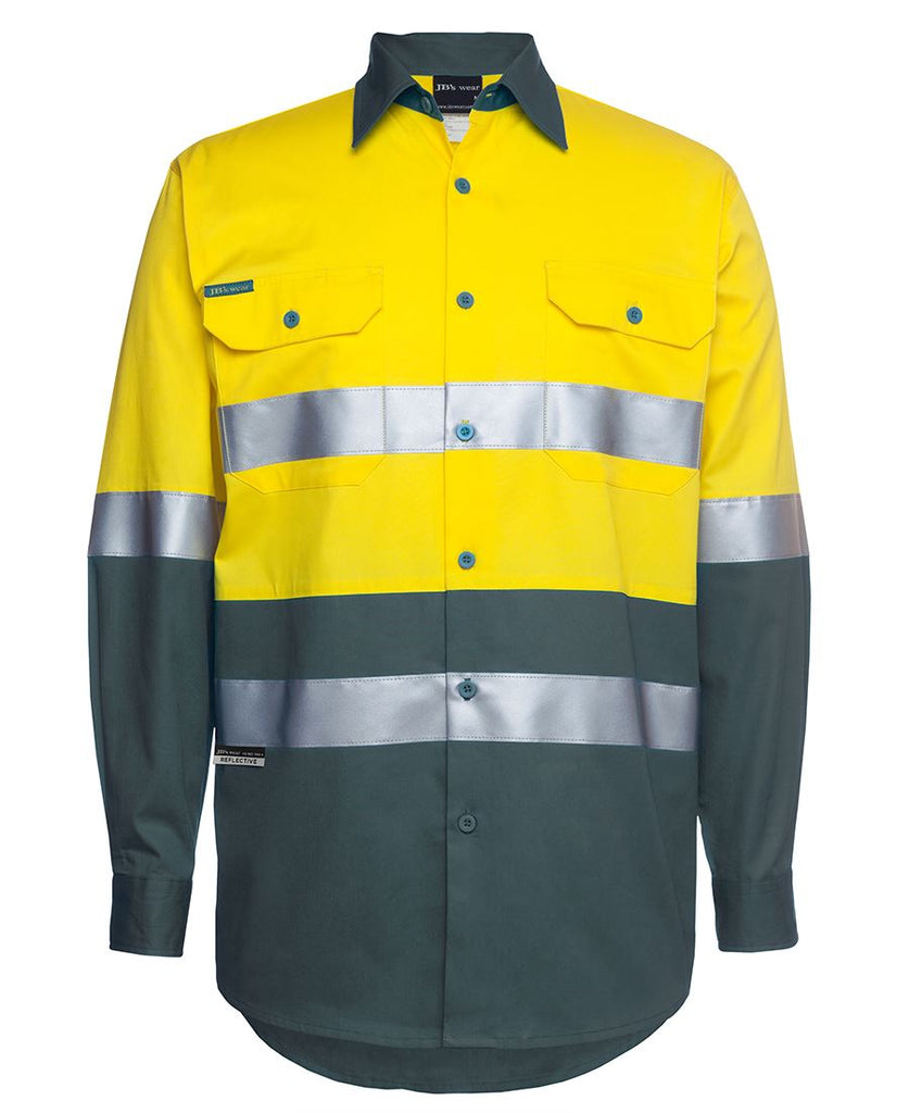 JB's Hi Vis (D+N) Long Sleeve 190g Shirt - Adults (6HLS)