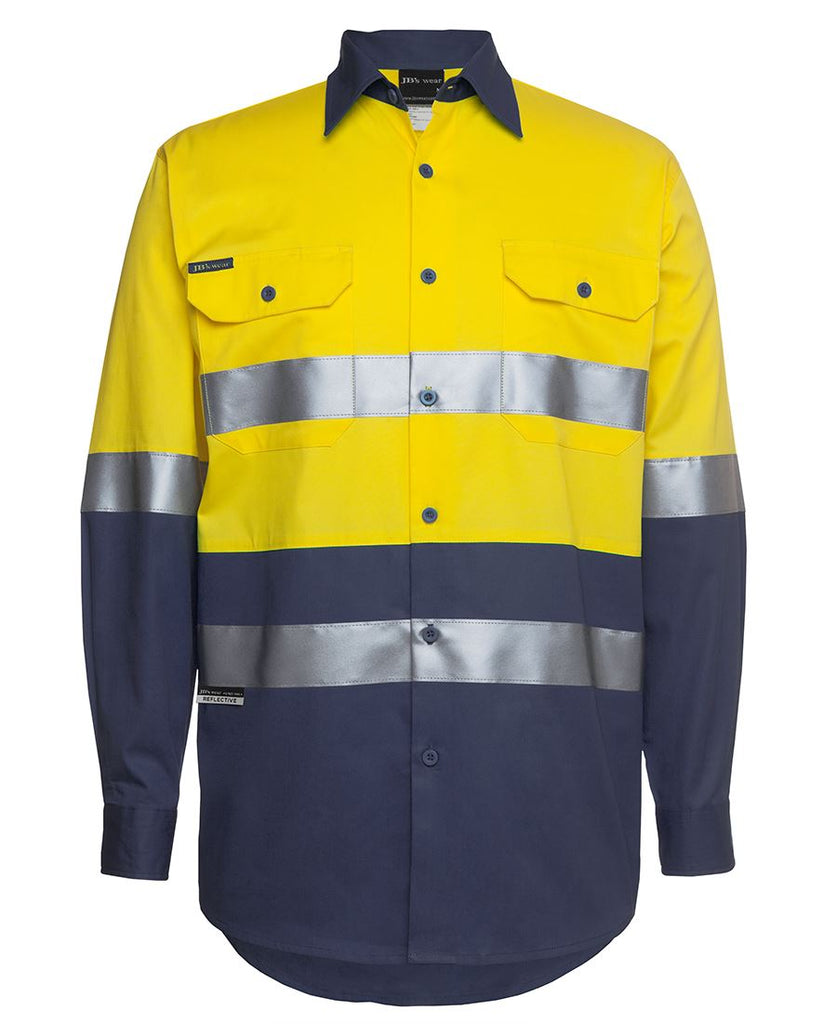 JB's Hi Vis (D+N) Long Sleeve 190g Shirt - Adults (6HLS)