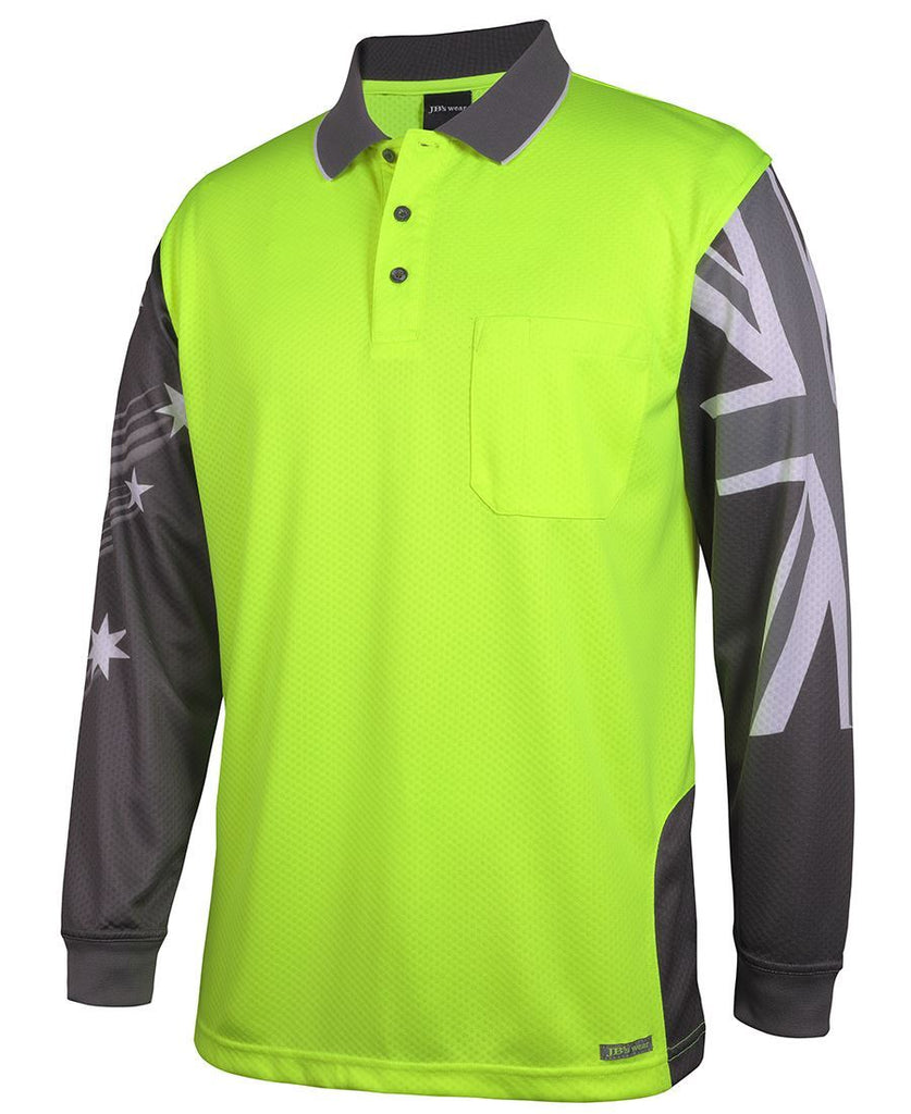 Jb's Hi Vis L/S Southern Cross Polo (6HSCL)
