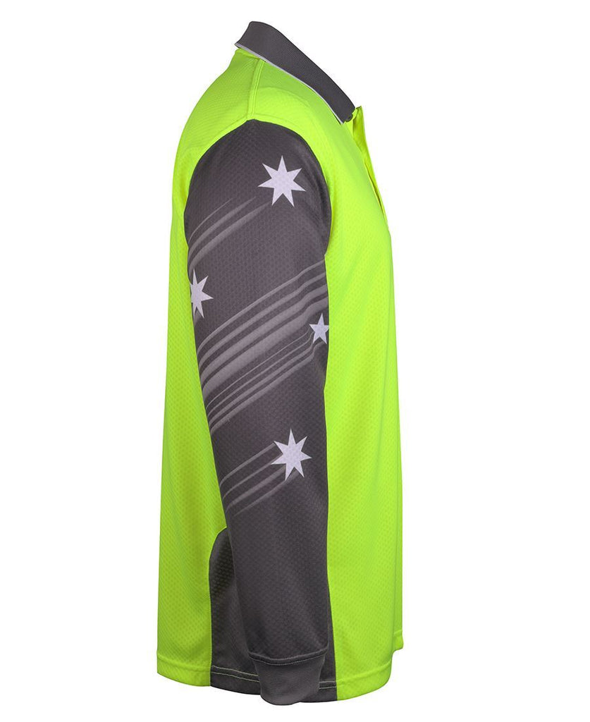 Jb's Hi Vis L/S Southern Cross Polo (6HSCL)
