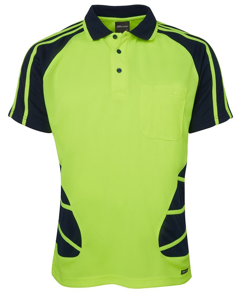 Jb's Hi Vis Short Sleeve Spider Polo - Adults (6HSP)