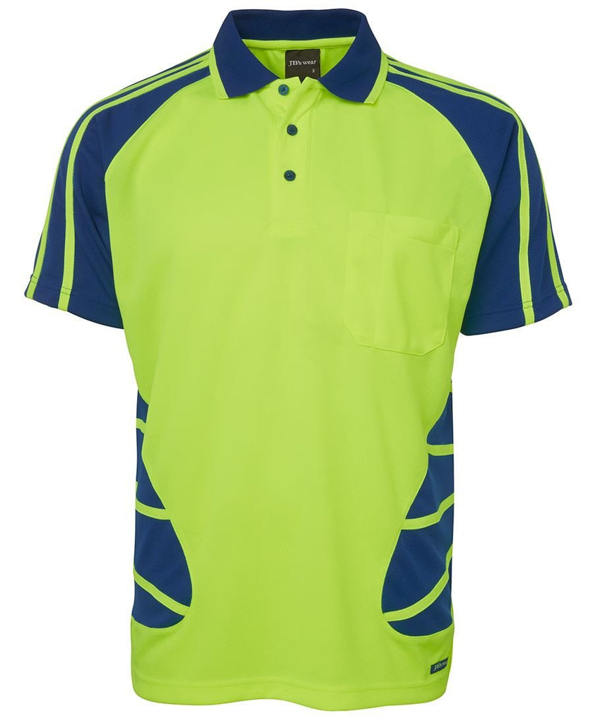 Jb's Hi Vis Short Sleeve Spider Polo - Adults (6HSP)