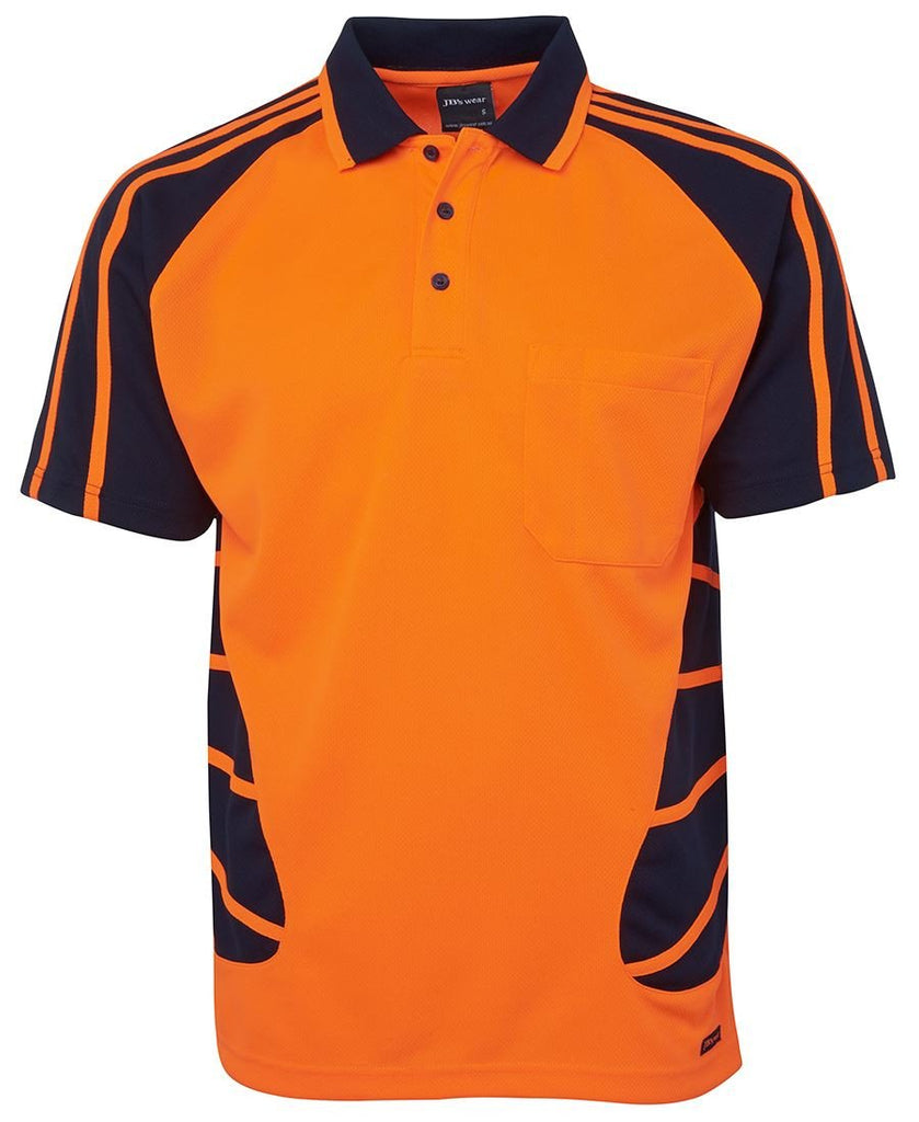 Jb's Hi Vis Short Sleeve Spider Polo - Adults (6HSP)