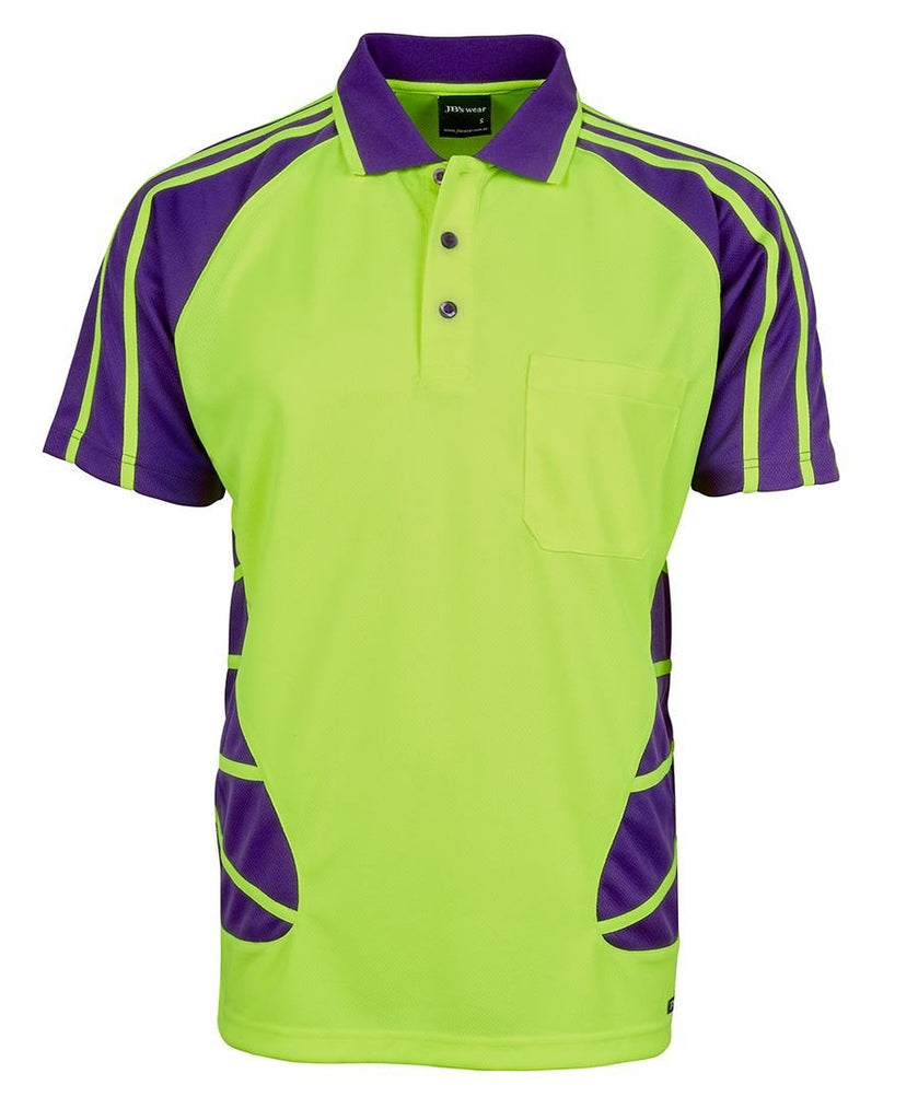 Jb's Hi Vis Short Sleeve Spider Polo - Adults (6HSP)