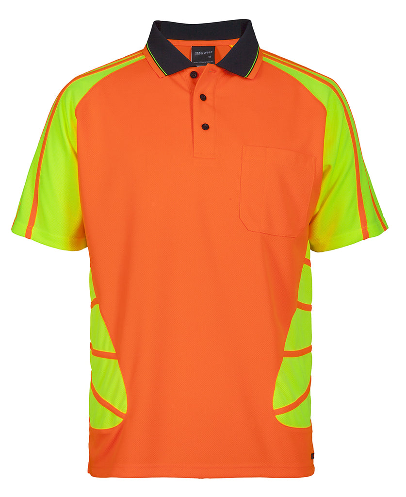 Jb's Hi Vis Short Sleeve Spider Polo - Adults (6HSP)