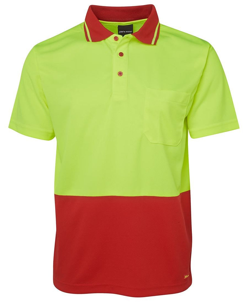 JB's Adults Hi Vis  Non Cuff Traditional Polo (6HVNC)