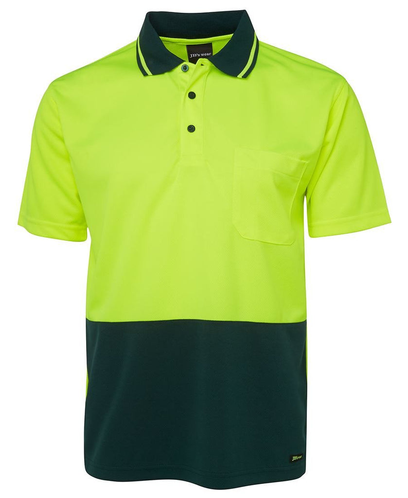 JB's Adults Hi Vis  Non Cuff Traditional Polo (6HVNC)