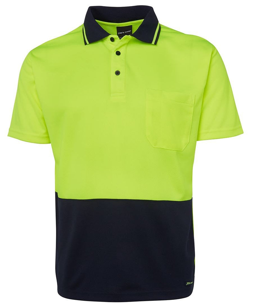 JB's Adults Hi Vis  Non Cuff Traditional Polo (6HVNC)