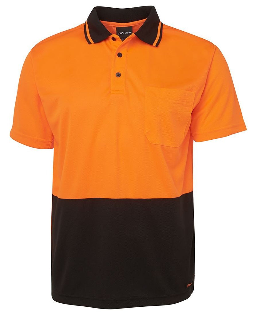 JB's Adults Hi Vis  Non Cuff Traditional Polo (6HVNC)