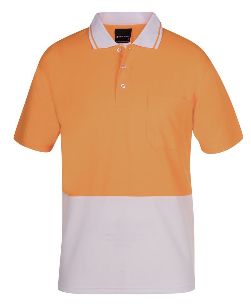 JB's Adults Hi Vis  Non Cuff Traditional Polo (6HVNC)