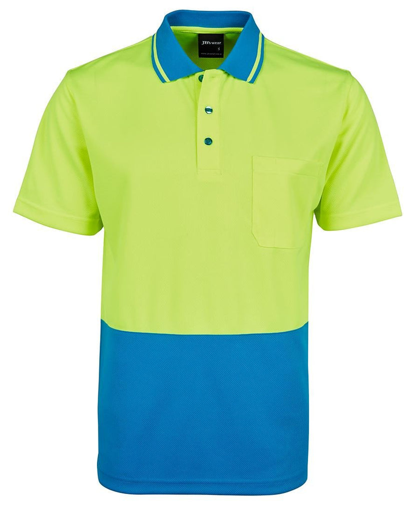 JB's Adults Hi Vis  Non Cuff Traditional Polo (6HVNC)