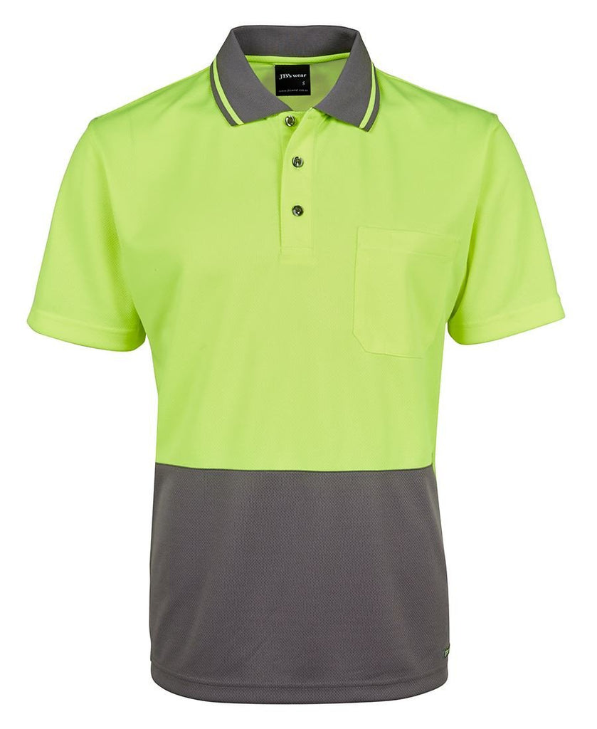 JB's Adults Hi Vis  Non Cuff Traditional Polo (6HVNC)