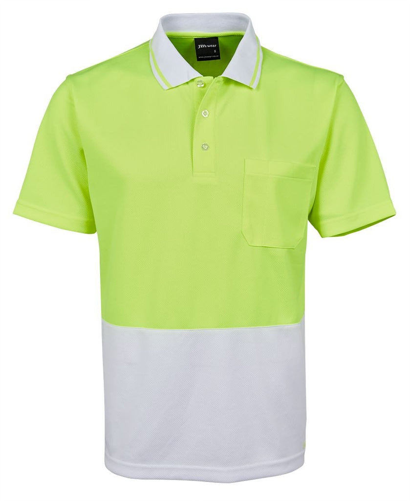 JB's Adults Hi Vis  Non Cuff Traditional Polo (6HVNC)