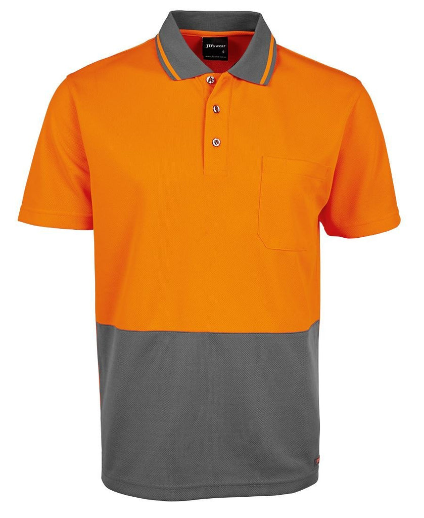 JB's Adults Hi Vis  Non Cuff Traditional Polo (6HVNC)