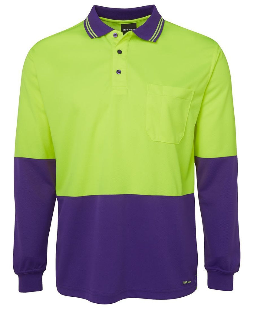 JB's Hi Vis Long Sleeve Trad Polo - Adults (6HVPL)