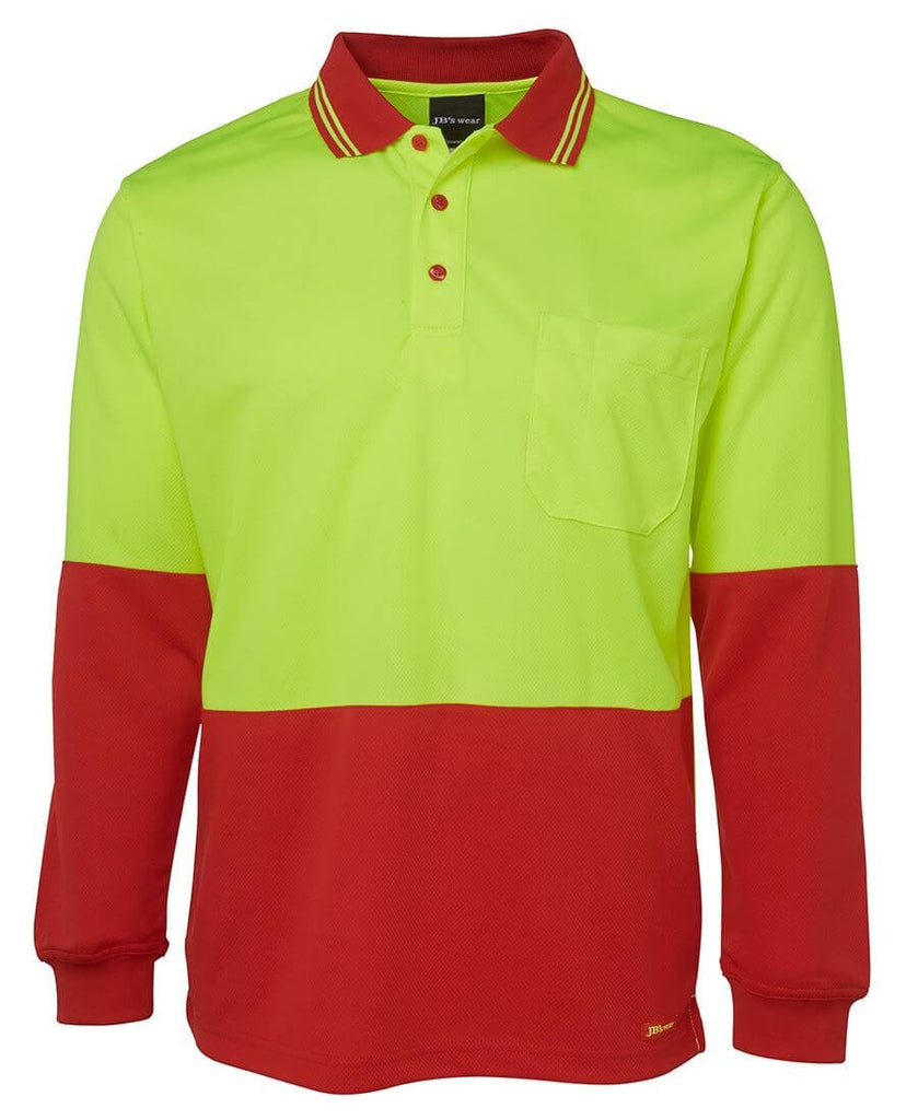 JB's Hi Vis Long Sleeve Trad Polo - Adults (6HVPL)