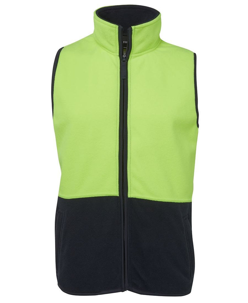 Jb's Hi Vis Polar Vest - Adults (6HVPV)