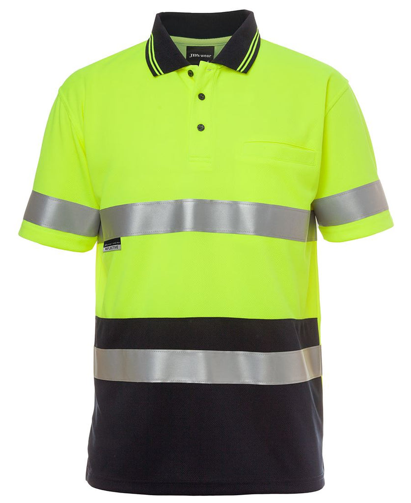 Jb's Hi Vis Short Sleeve (d+n) Traditional Polo - Adults (6HVST)