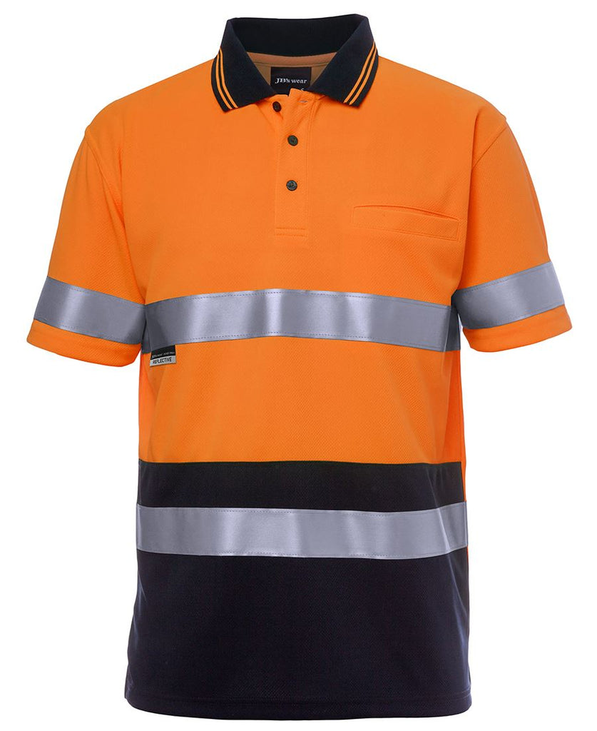 Jb's Hi Vis Short Sleeve (d+n) Traditional Polo - Adults (6HVST)