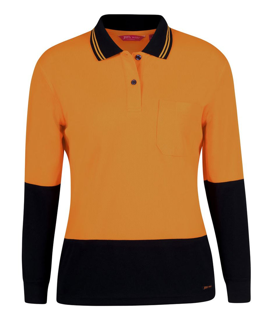 JB's Ladies Hi Vis L/S Comfort Polo (6LHCL)