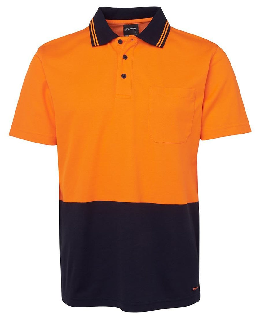 JB's Hi Vis Non Cuff S/S Cotton Back (6NCCS)