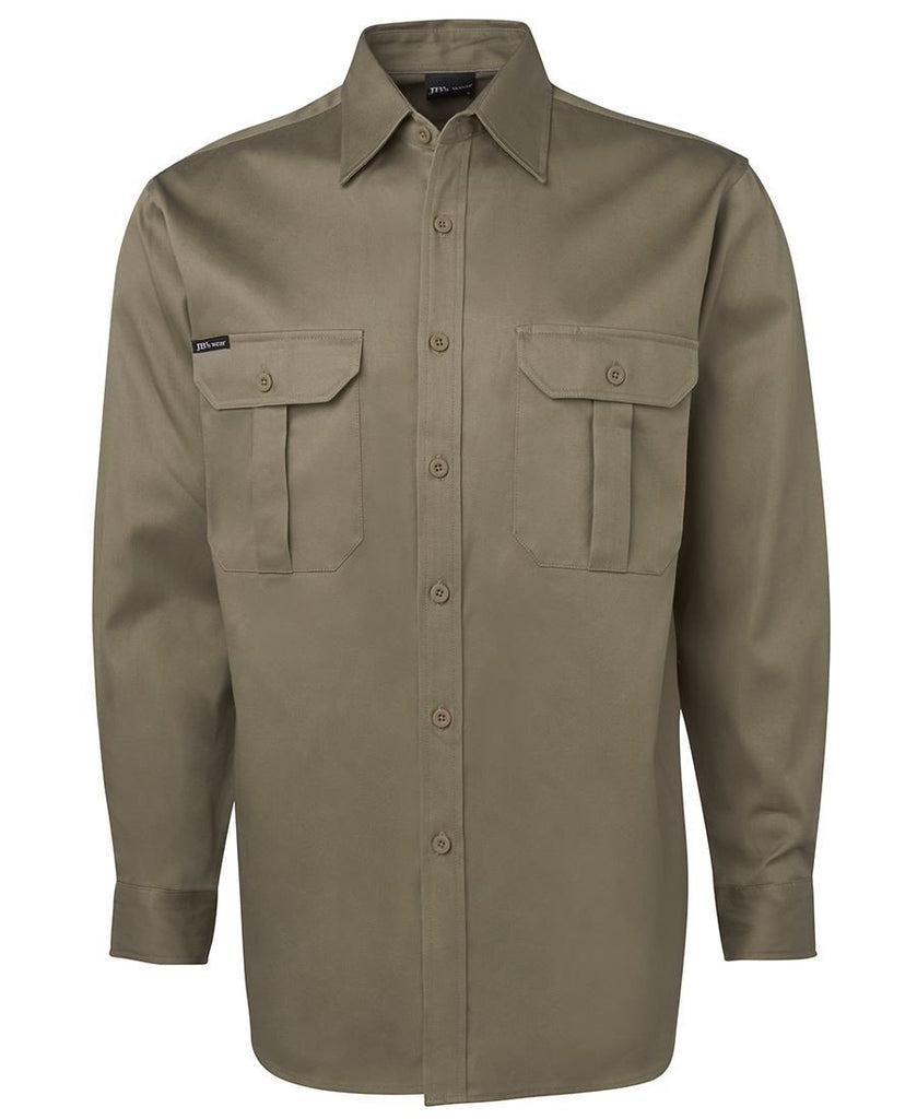 Jb's Long Sleeve 190g Work Shirt (6WLS)