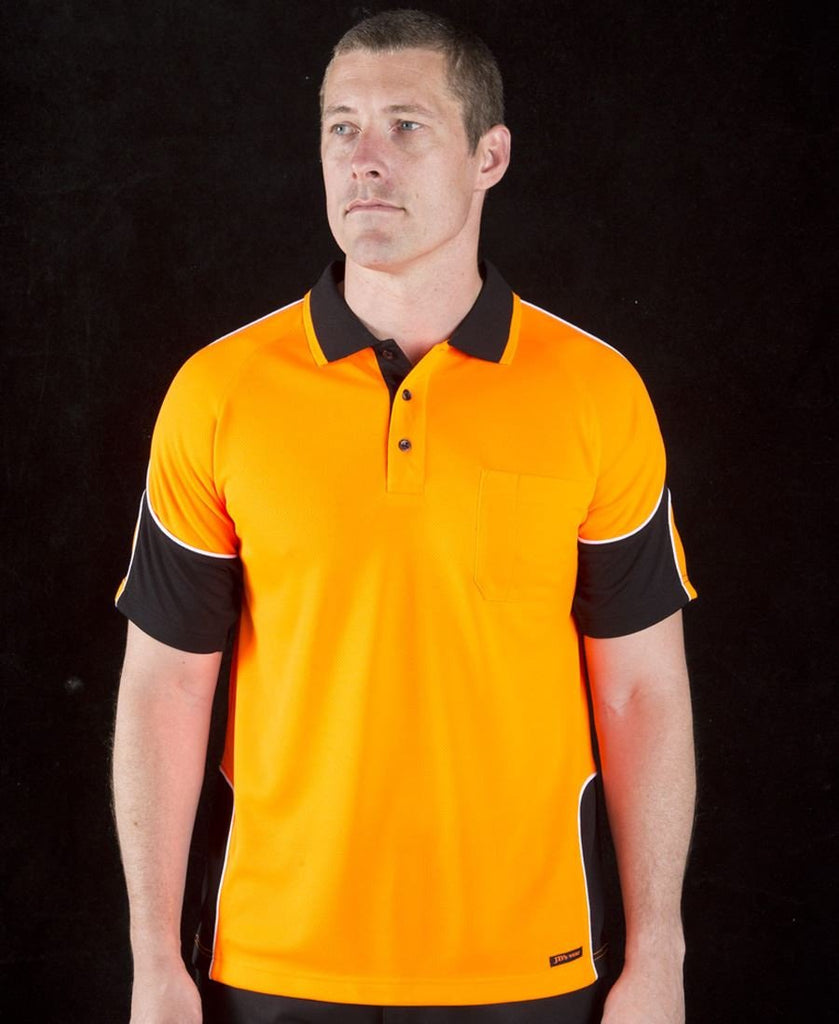 JB's Hi Vis S/S Arm Panel Polo - Adults (6AP4S)